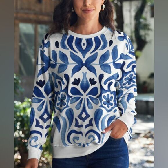 Pixie Lady Crewneck Sweatshirt sz Med - Picture 1 of 11